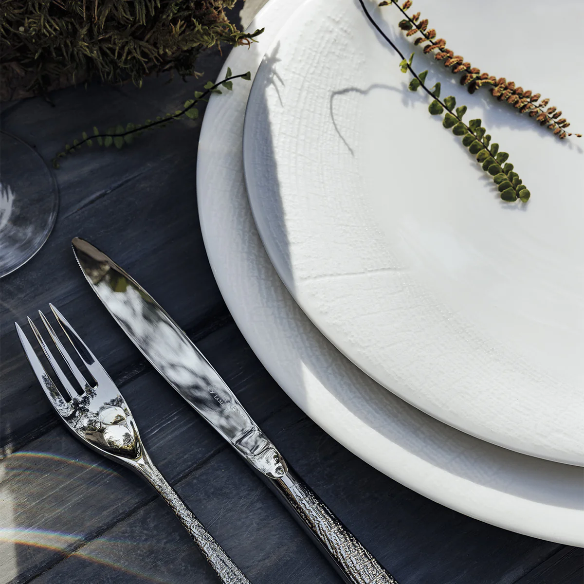 SUPERNATURE MIROIR Coffret 24 couverts monobloc lame scie - Image 5